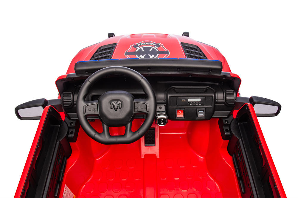ZB619-F 2-seats High Window Licensed RAM Fire Rescue Super Truck Red